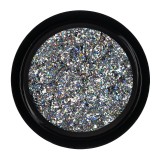 Pigment Unghii Galaxy Dreams LUXORISE Silver Stardust, Efect Metalic, Nail Art Profesional, Oja Semipermanenta, Gel UV