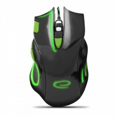 Mouse Optic Gaming Esperanza Hawk EGM401KG 2400dpi 1.5m Usb Negru/Verde