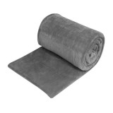 Patura catifelata, King Size, Gri, 230x220 cm