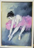 R.Dăr&acirc;nga (n.1945) - Lot 2 Balerine, Portrete, Ulei, Impresionism, ART