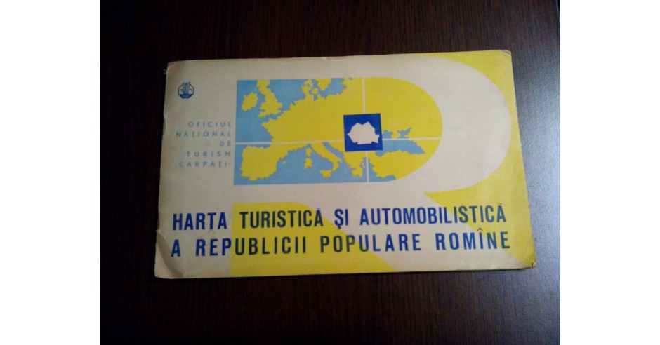 Harta Turistica RPR ONT Carpati 1960, Scara 1:850000, Harta Auto ...