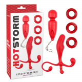 Kit Hot Storm Love of Couple, Multispeed, TPE+ABS, Rosu