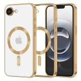Husa premium iPhone 16e Techsuit Luxury Crystal MagSafe, auriu