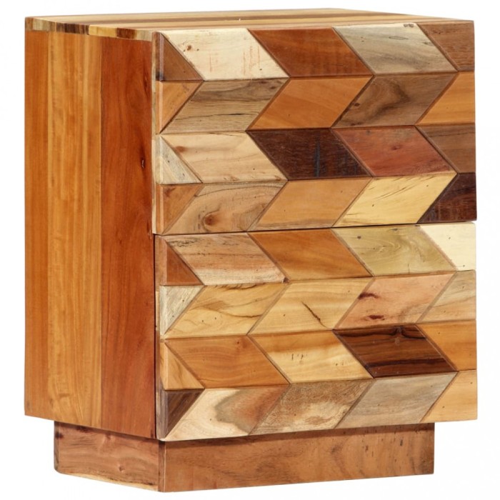 Gossi noptiera, 40 x 30 x 50 cm, lemn masiv reciclat