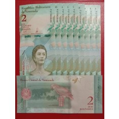 Venezuela 2018 - 2 bolivares, necirculata (10 bucati)