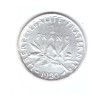 Moneda Franta 1 franc 1920, stare foarte buna, cu luciu, Europa, Argint