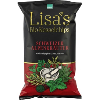 Chipsuri de Cartofi cu Ierburi din Alpi Fara Gluten Bio 125gr Lisa&amp;#039;s foto