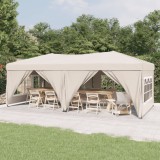 Cort pliabil pentru petrecere, pereti laterali, crem, 3x6 m GartenMobel Dekor, vidaXL