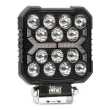 Proiector LED AMiO AWL74 42W 4200LM 10-36V 12V 24V cu lumina de avertizare LED dinamica, fascicul punctual, 6500K, 110 x 110 x 38 mm