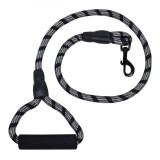 Lesă C&acirc;ini Talie Mare, 110 kg Rezistență, Lungime 110 cm, Grosime 1.6 cm, Metal-Stofă, Multicolor