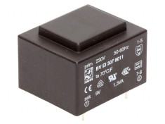 Transformator &icirc;ncapsulat 1,3VA 230V 9V 144mA PCB