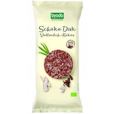 Rondele din Orez Integral cu Ciocolata si Cocos Bio 70 grame Byodo foto