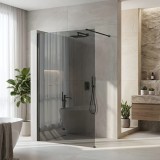 Paravan de dus Rea Flexi Grey / Black 120