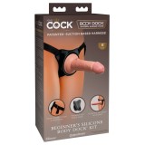Strap On Femei, King Cock, Beginner&acute;s Silicone Body Dock Kit#
