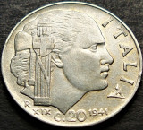Cumpara ieftin Moneda istorica 20 CENTESIMI - ITALIA FASCISTA, anul 1941 *cod 1746 A, Europa