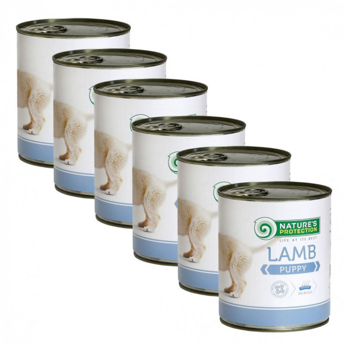 Natures Protection dog puppy lamb 6 x 800 g