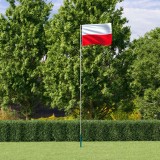 Cumpara ieftin Steag Polonia si stalp din aluminiu, 5,5 m
