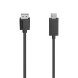 Cablu Hama DisplayPort - HDMI 4K, 1.5m, Negru, Universal - Conectare PC/Laptop la TV/Proiector