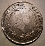F.474 AUSTRIA FRANZ I 20 KREUZER 1809 A XF ARGINT