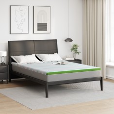 vidaXL Păturile pentru saltea Altele Alb și Verde 140 x 200 cm