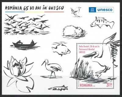 Romania 2021 LP 2332 a 65 de ani UNESCO, Delta Dunarii foto