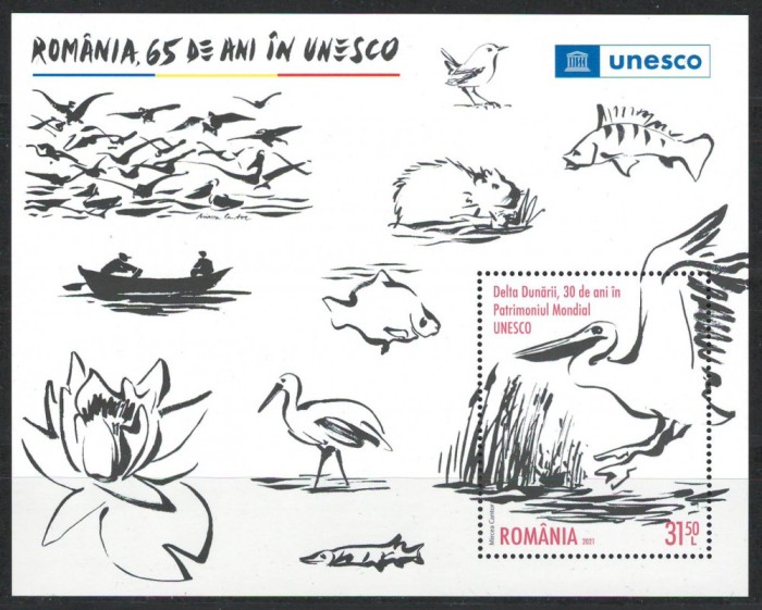 Romania 2021 LP 2332 a 65 de ani UNESCO, Delta Dunarii