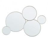 Cumpara ieftin Oglinda decorativa perete metal auriu Connery 80x5.5x53 cm