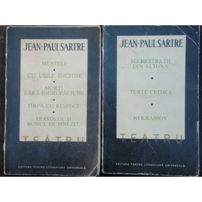 TEATRU - JEAN PAUL SARTRE 2 VOLUME foto