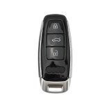 Carcasa cheie Audi Smartkey 3 butoane, negru lucios, pentru A6 C8/A7/A8/Q8 (2017&ndash;2021)
