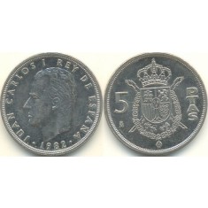 Spania 1975 - 5 pesetas, circulata
