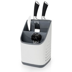 Suport pentru Tacamuri si Ustensile de Bucatarie Alb 14x14x23cm Handy KitchenServ