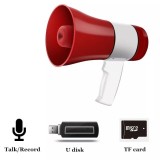 Portavoce cu acumulator, putere 30W, functie de redare inregistrare, buton On/OFF, control volum, citire card memorie, USB, rosu/alb