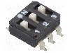 Intrerupator DIP, 2 pozitii, montare SMT, 3 sectiuni, ECE - ESD103EZ