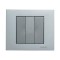 Intrerupator triplu Grano ST Metalic argintiu Ovivo 400-100200-254