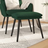 vidaXL Taburet, verde &icirc;nchis, 45x29,5x35 cm, material textil