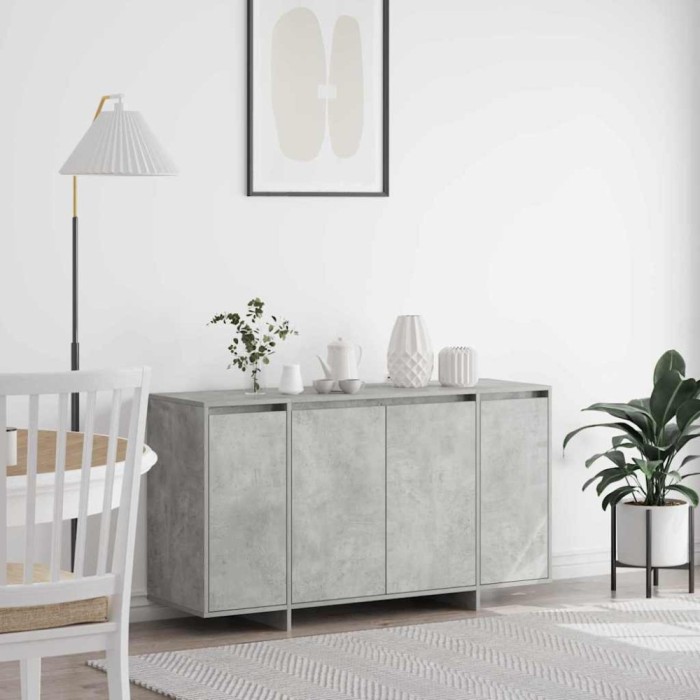 vidaXL Bufet Gri beton 135 x 41 x 69 cm Lemn compozit 3333889