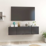 Dulapuri TV suspendate, 2 buc., gri, 60x30x30 cm