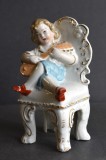 Statueta din portelan Conta &amp; Boehme - Baietel cu chitara - atelier Germania anii 1920