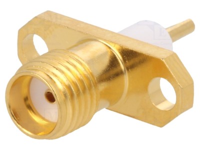 Conector SMA mamă 50&amp;Omega; aurit PTFE foto