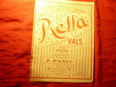 Partitura interbelica - Rella- Vals ,muzica Zaharia Pascu foto