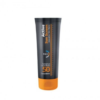 FREZYDERM Cremă de protecție solară activă pentru față și corp sensibile SPF50 150 ml foto