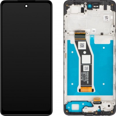 Display cu Touchscreen Motorola Moto E14, cu Rama, Negru, Service Pack 5D68C24645 foto