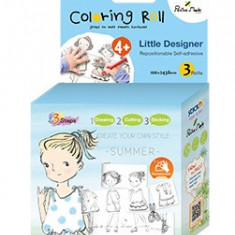 Cutie Creativa Cu Role Pentru Colorat, 3 Buc/set, Stick"n Little Designer - Vara