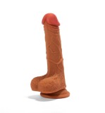 Cumpara ieftin Dildo Realistic Dublu-Stratificat, Brun, 21 cm