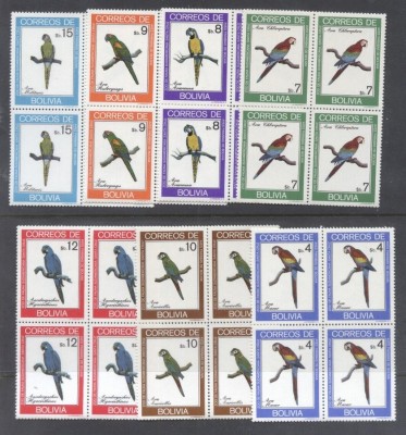 Bolivia 1981 Birds Parrots x 4 Mi.969-75 MNH DC.120 foto