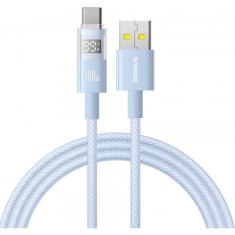 Cablu Date si Incarcare USB-A - USB-C Baseus Display 2, 100W, 2m, Albastru P10382701311-01