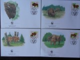 Lituania-WWF,FDC zimbri-set complet