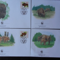 Lituania-WWF,FDC zimbri-set complet