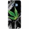 Husa silicon pentru Samsung S8 Plus, Trippy Pot Leaf Green