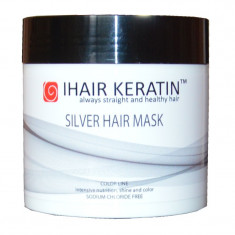 Masca Coloranta Gri, Silver 500ml Ihair Keratin foto